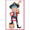 Carte simple artisanale Bon Anniversaire Pirate Jack