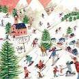 Carte Joyeux Noêl ou Nouvel an Caroline Bonne Les joies du Ski