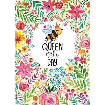 Carte Anniversaire Queen Of The Day Abeille Et Fleurs