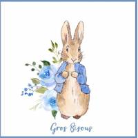 Carte "Gros Bisous" Beatrix Potter Peter Rabbit
