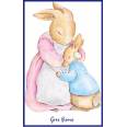 Carte "Gros Bisous" Beatrix Potter Maman et Peter Rabbit