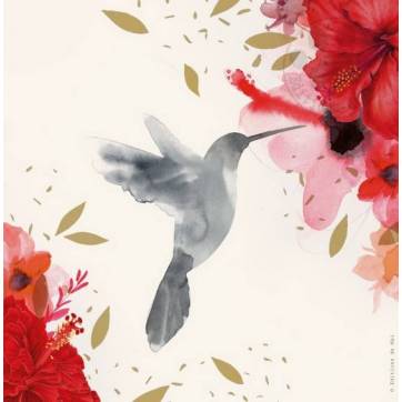 Carte Anniversaire Tifalia "Colibri et Fleurs"