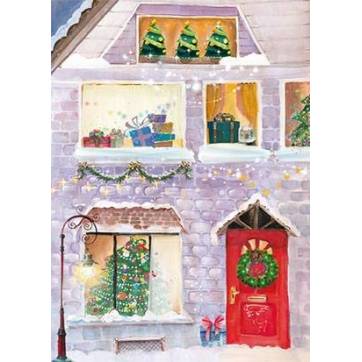Carte de Joyeux Noël et Nouvel An Maisons de Noël
