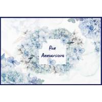 Carte Anniversaire Fleurs aquarelle artisanale Hortensias