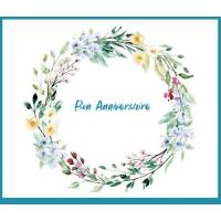 Carte Anniversaire Fleurs aquarelle Couronne Nina