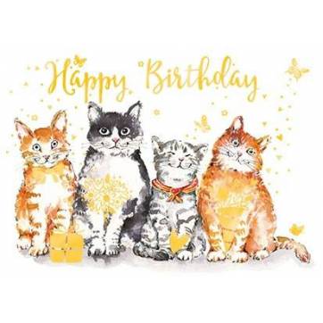 Carte Anniversaire Carola Pabst "Happy Birthday les chats"