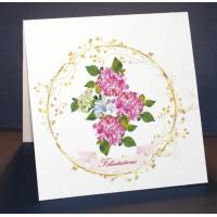 Carte Mariage Félicitations Couronne de Fleurs Manon