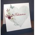 Carte Mariage Félicitations Coeur fleuri Mia