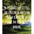 Citation Amour:" La distance n'est pas un obstacle mais un beau rappel de la force du véritable amour."