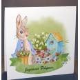 Carte de Pâques dble Beatrix Potter Peter Rabbit et Jardin