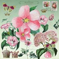 Carte Anniversaire Fleurs Vintage Barbara Behr Fleurs roses