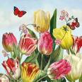 Carte Anniversaire Fleurs Vintage Barbara Behr Tulipes