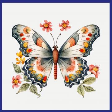 Impression aquarelle papillon - Art aquarelle - Cadeau de