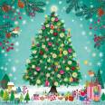 Carte Joyeux Noël Mila Marquis Arbre de Noël et cadeaux