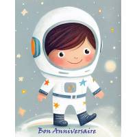 Carte Bon Anniversaire Jim le Cosmonaute