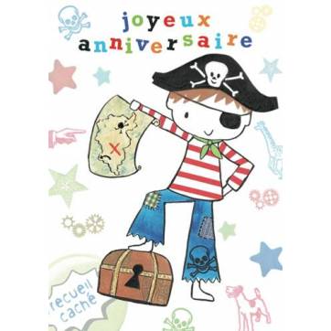 Carte Anniversaire Anglaise Joyeux Anniversaire Petit Pirate