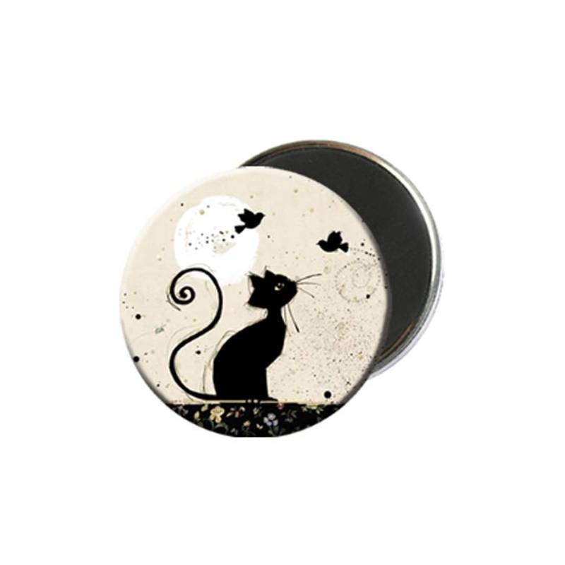 Magnet Rond Chat Et Papillons