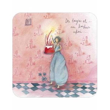 Carte Anne-Sophie Rutsaert  "Des bougies et un bonheur infini..".